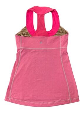 lululemon pink athletic tank top sz 6